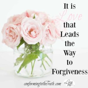 It is the gift of love that leads the way to complete forgiveness. Believers are called to extend love even when the have been wronged. 