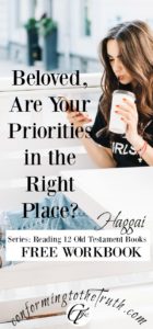 Are your priorities in the right place? Haggai gives the consequences for unordered priorites and the blessings which come when they are orded correctly. 